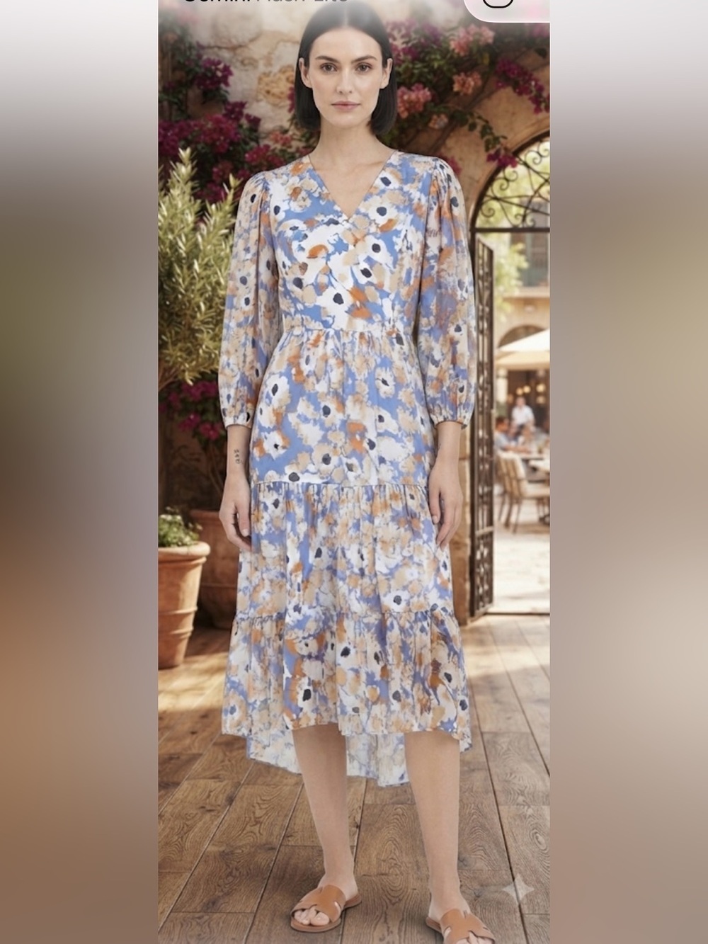 Joie Limited Edition Floral Fields Maxi High Low Tiered Dress
